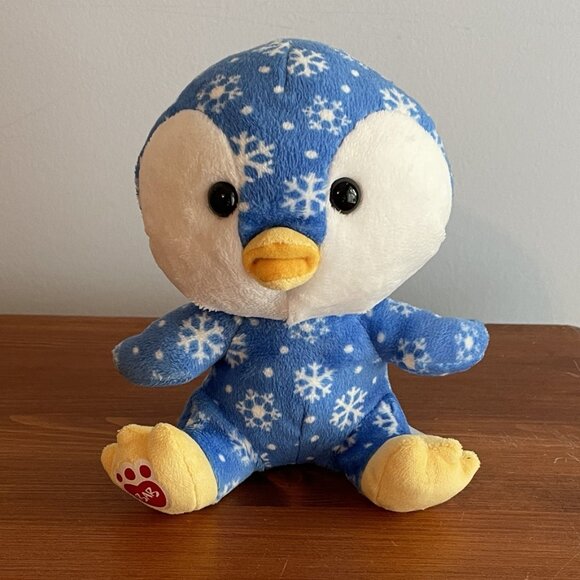 Build-A-Bear Buddies Blue Snowflake Penguin Plush - Picture 1 of 3